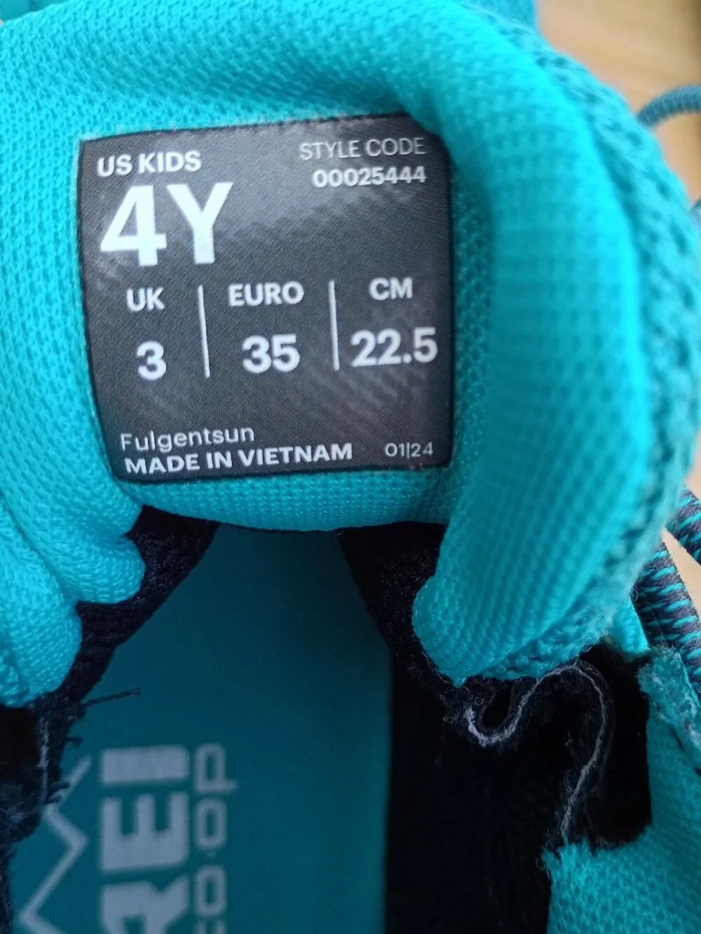 REI Co-op Kids Trailmade HydroWall Waterproof Hiking Boots Teal Blue Youth Sz 4Y